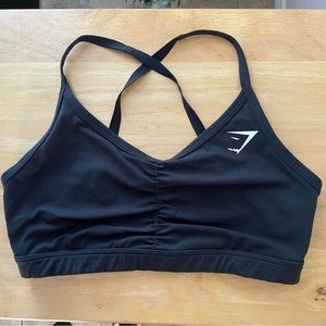Gymshark Ruched Sports Bra size M Black